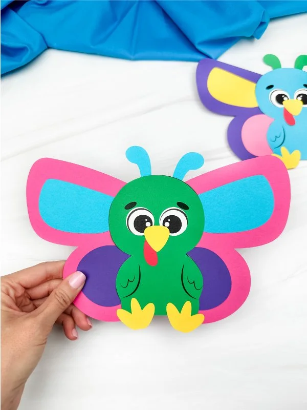 Butterfly Turkey Craft Template for Kids Thanksgiving Activity