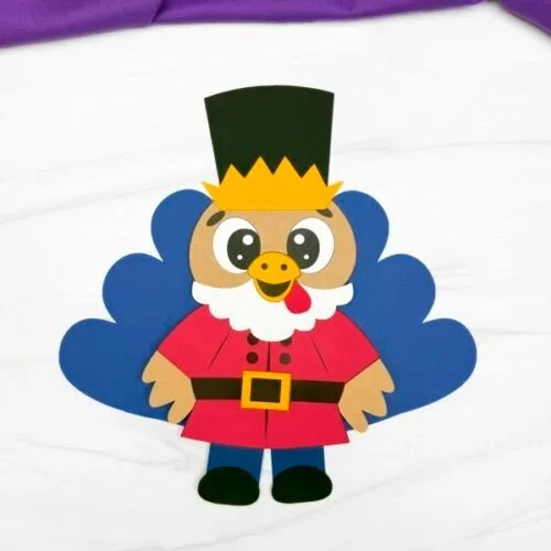 Nutcracker Turkey disguise craft for kids with printable template
