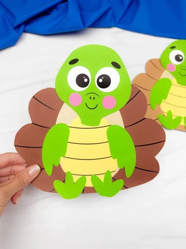 Kids craft Turtle Turkey disguise template for Thanksgiving activities