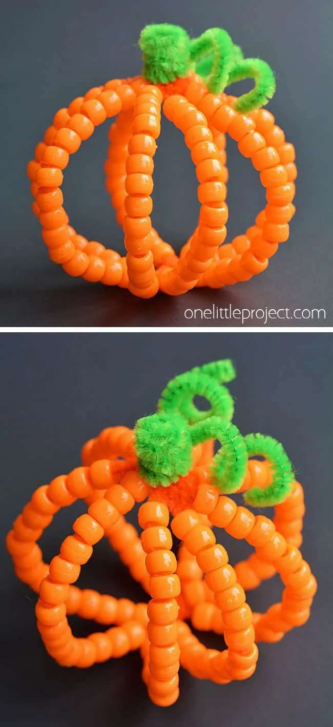 Beaded Pipe Cleaner Pumpkins