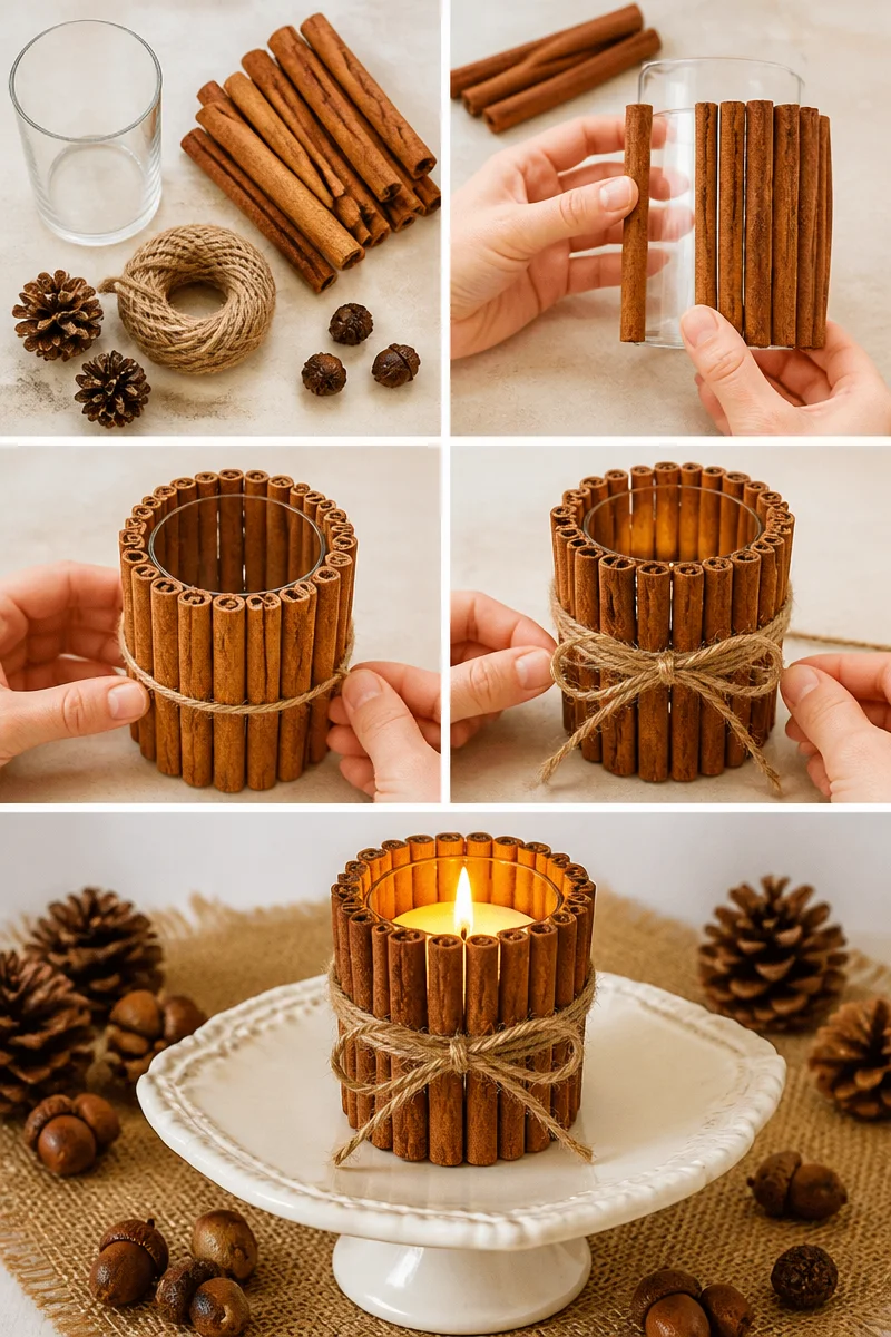 Cinnamon Stick Candle Holder | Hometalk