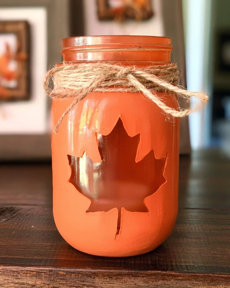 Decorative Painted Mason Jar
