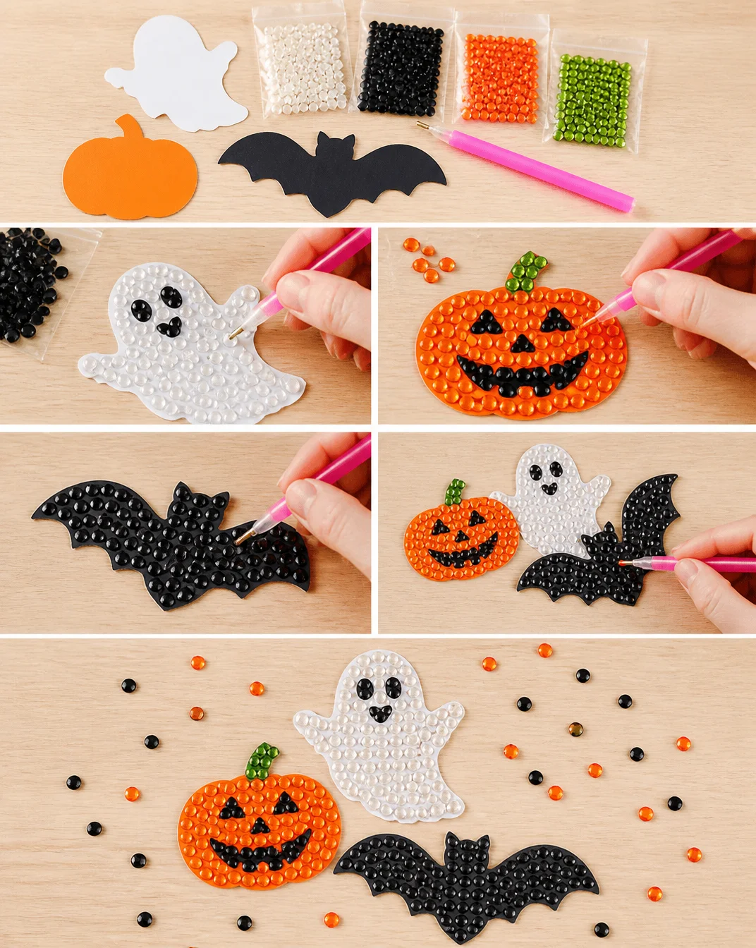 DIY Halloween Rhinestone Patches