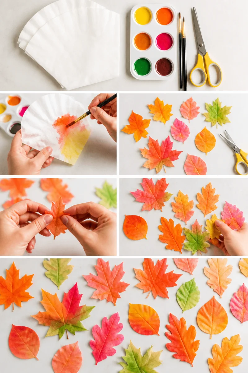 How to Make Coffee Filter Leaves