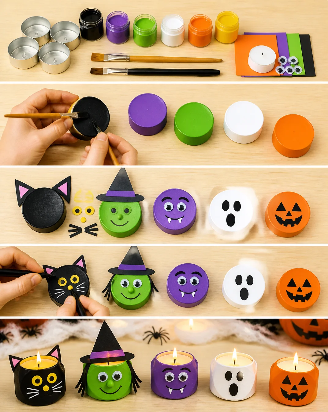 How to Make Halloween Tea Lights