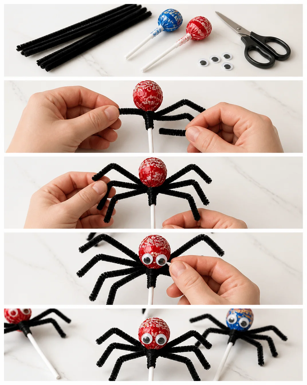 Spider Lollipops