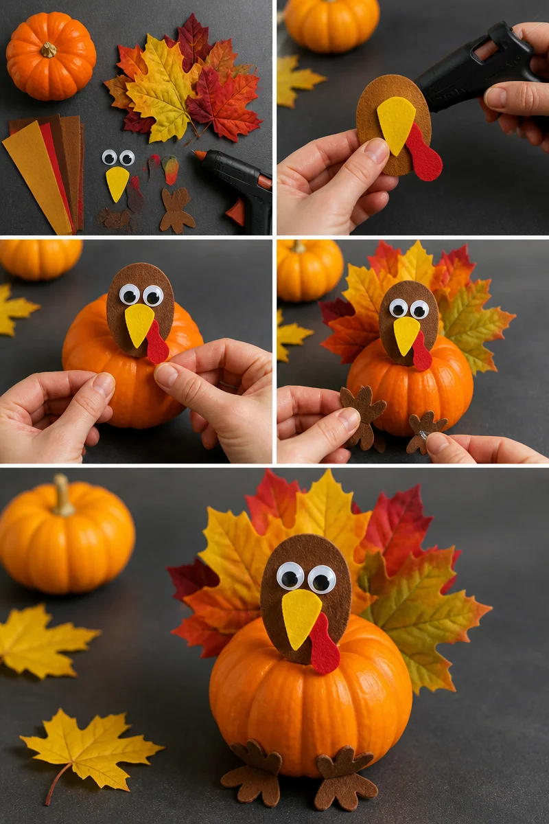 Thanksgiving Pumpkin Turkey Craft